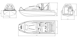 Схема лодки Казанка 5М4 с каютой